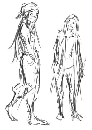 Pirate Siblings Sketch